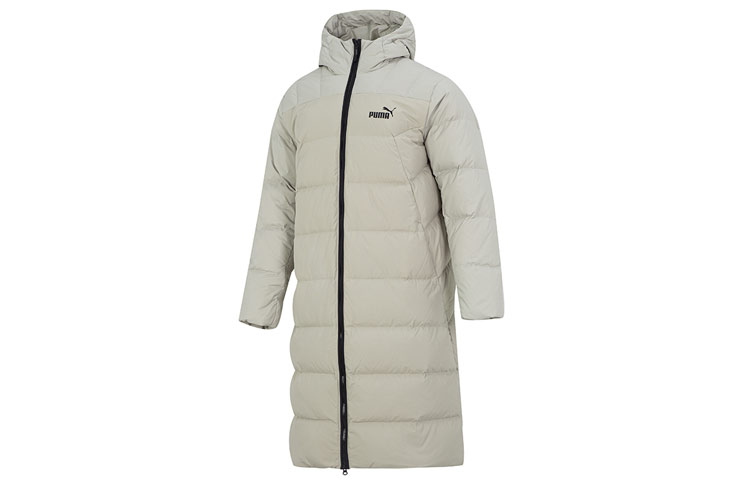 Order PUMA  Long Thickened Down Jacket with Logo and Marble Grey Hooded Design. 672435-68