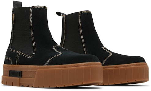 (W) 푸마 메이즈 첼시 스웨이드 '블랙 검' (Puma Mayze Chelsea Suede 'Black Gum') 382829-03 Cheap (W) 푸마 메이즈 첼시 스웨이드 '블랙 검' (Puma Mayze Chelsea Suede 'Black Gum') 382829-03