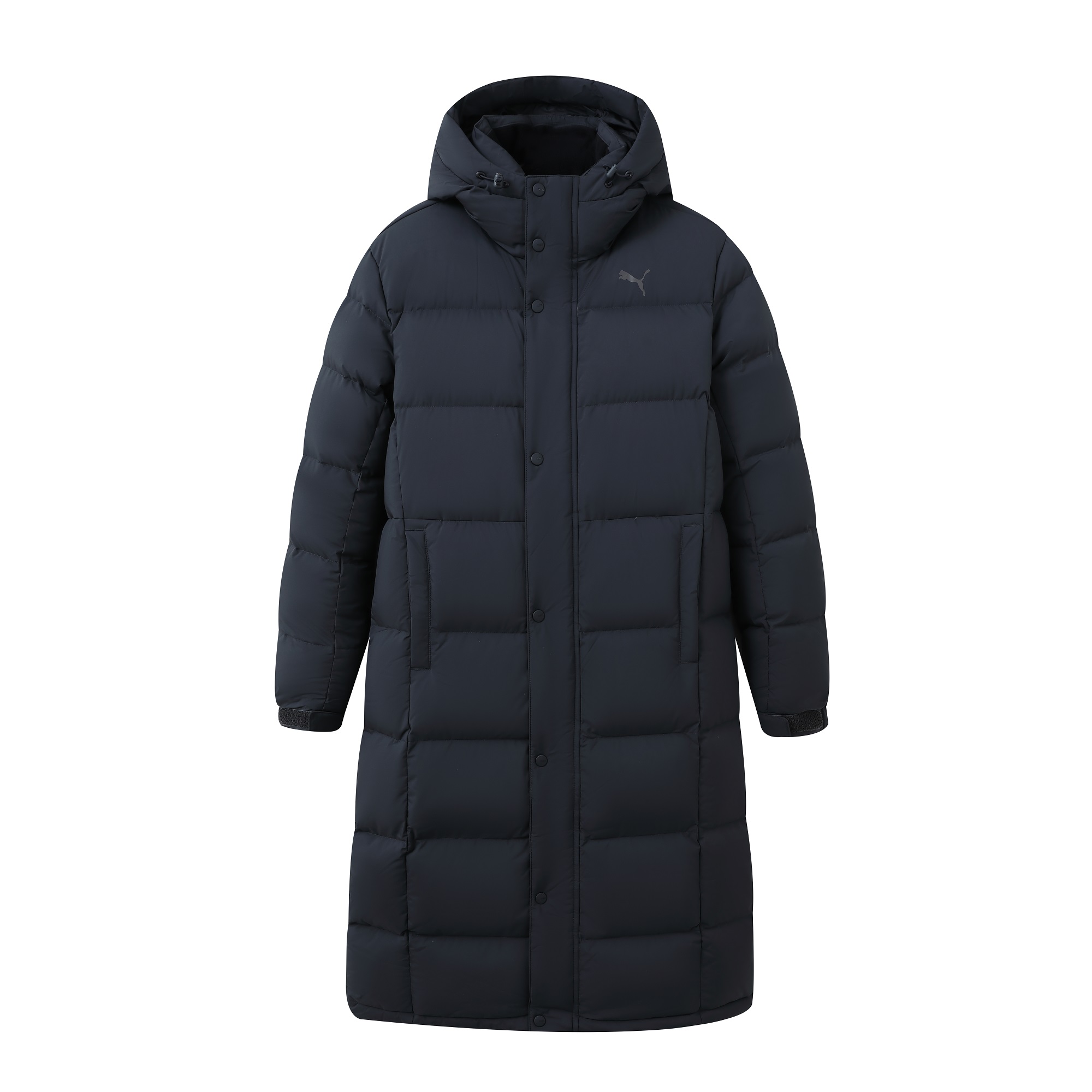 PUMA  Solid Color Logo Printed Hooded Mid-Length Jacket. 933541-02