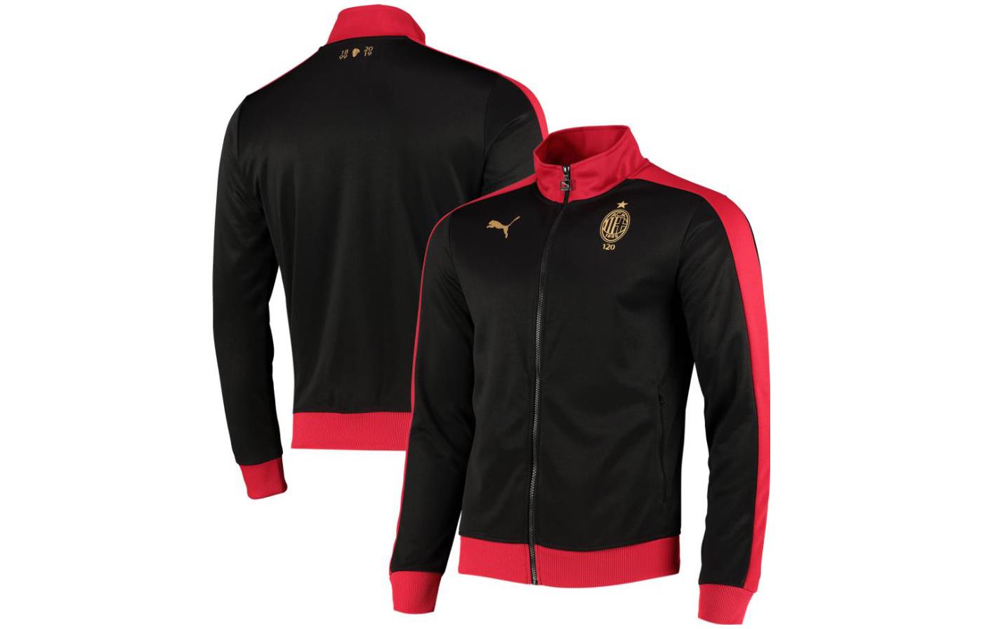 Puma AC Milan 120th Anniversary Retro Track Jacket Red Sportswear 757513-02