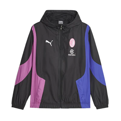 Puma AC Milan 23/24 Pre-Match Woven Hooded Zip Jacket Black Sportswear 772233-11