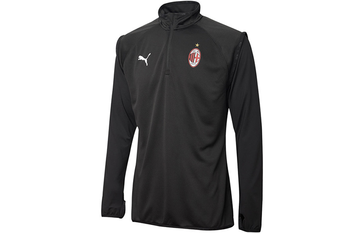 Puma AC Milan Half-Zip Slim Fit Track Jacket Black 758636-02