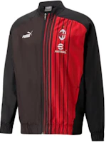 Puma AC Milan Retro Track Jacket Black - Colorblock Logo Print Style 769276-01 Puma AC Milan Retro Track Jacket Black - Colorblock Logo Print Style 769276-01