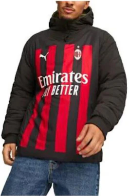 Puma AC米蘭雙面Logo連帽外套 黑色休閒穿搭 771331-01 Shop Puma AC米蘭雙面Logo連帽外套 黑色休閒穿搭 771331-01