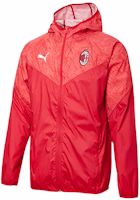 Puma AC Milan Soccer Hoodie Jacket Orange Red 758633-01 Puma AC Milan Soccer Hoodie Jacket Orange Red 758633-01