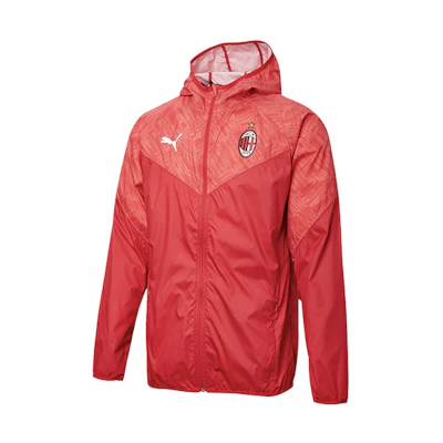 Puma AC Milan Soccer Hoodie Jacket Orange Red 758633-01