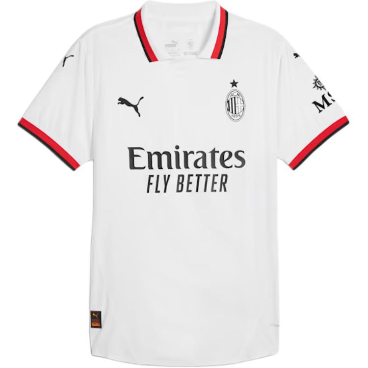 PUMA AC Milan SS24  White Away Short Sleeve Soccer Jersey Logo Design 775013-02