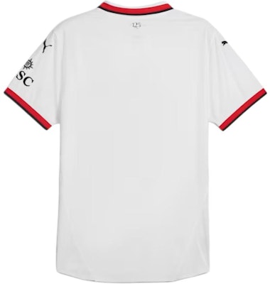 プーマ ACミラン SS24 ホワイト アウェイ 半袖 サッカージャージ ロゴ デザイン 775013-02 Lookbook プーマ ACミラン SS24 ホワイト アウェイ 半袖 サッカージャージ ロゴ デザイン 775013-02