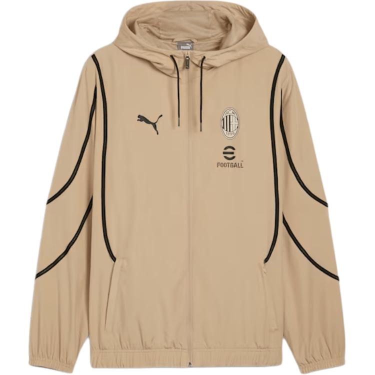 Puma AC Milan SS24 Casual Logo Football Jacket Brown Black -  777716-26