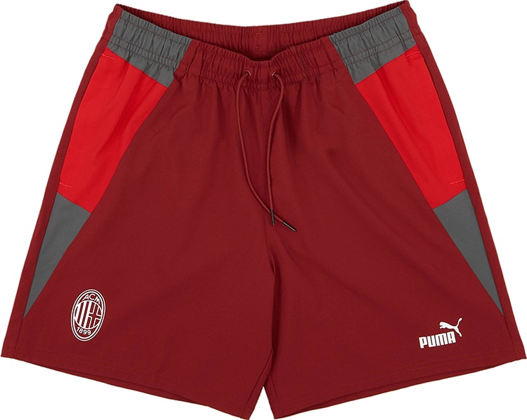 puma-ac-milan-training-shorts-comfortable-soccer-pants-red-black-design-777115-01