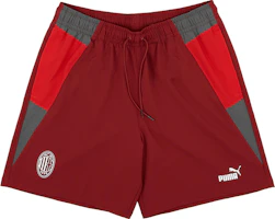 Puma AC Milan Training Shorts Comfortable Soccer Pants Red Black Design 777115-01 Puma AC Milan Training Shorts Comfortable Soccer Pants Red Black Design 777115-01