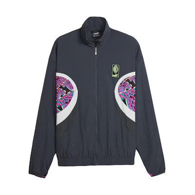 Puma ACM FTBLNRGY Woven Jacket Floral Pattern Casual Dark Gray Jacket 774037-08