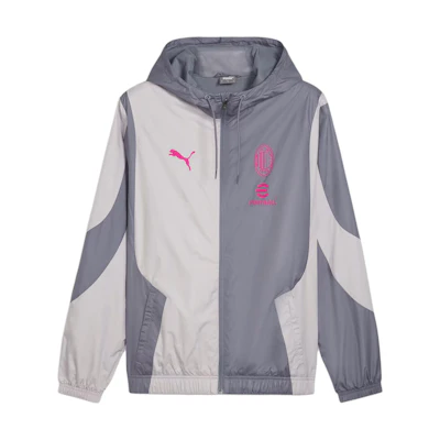 Puma ACM Pre-Match Colorblock Full-Zip Hoodie Jacket Grey 774026-03