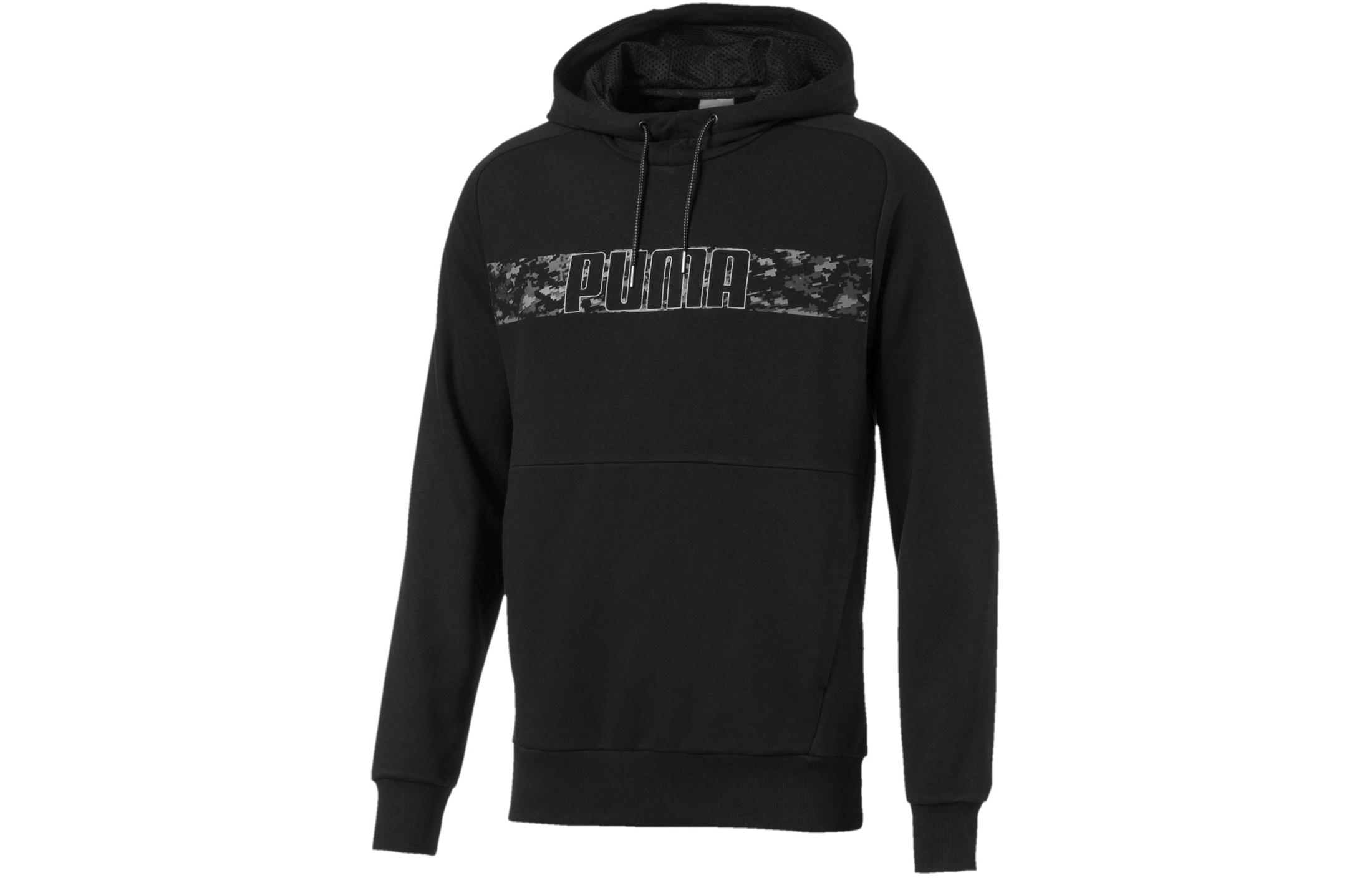 Puma Active Hero Black Hoodie with Casual Letter Print Design 851802-01
