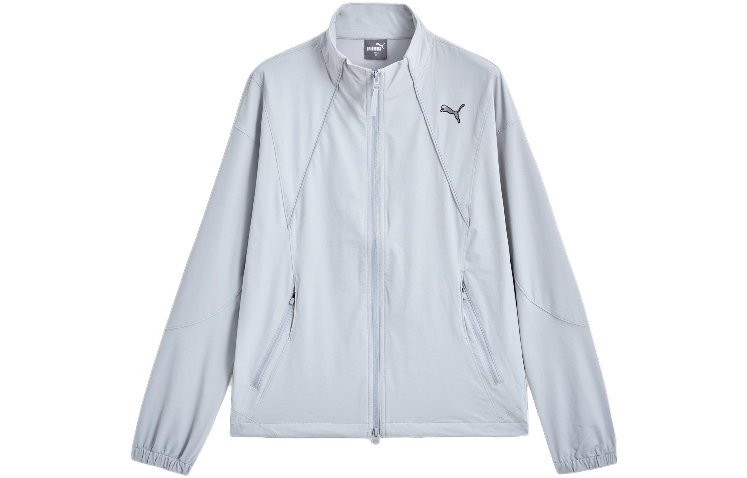 Puma Active Woven Jacket Feather Gray Casual Stand Collar Jacket 940171-03