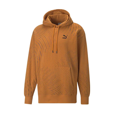 Puma All-Over Print Pullover Hoodie Men’s Orange 535666-66