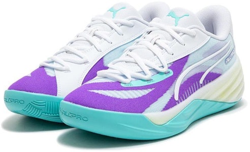 PUMA 休閒百搭 減震耐磨 低筒 籃球鞋 男女同款 綠紫 Lookbook PUMA 休閒百搭 減震耐磨 低筒 籃球鞋 男女同款 綠紫