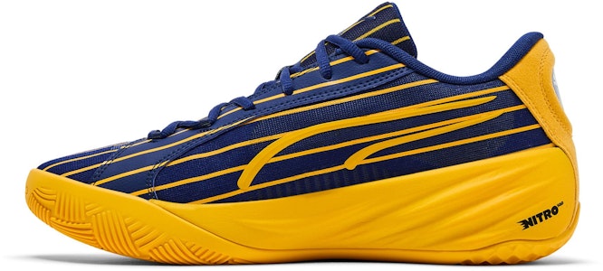 彪马 全能 Nitro 海军蓝金篮球鞋 313307-01 Lookbook 彪马 全能 Nitro 海军蓝金篮球鞋 313307-01