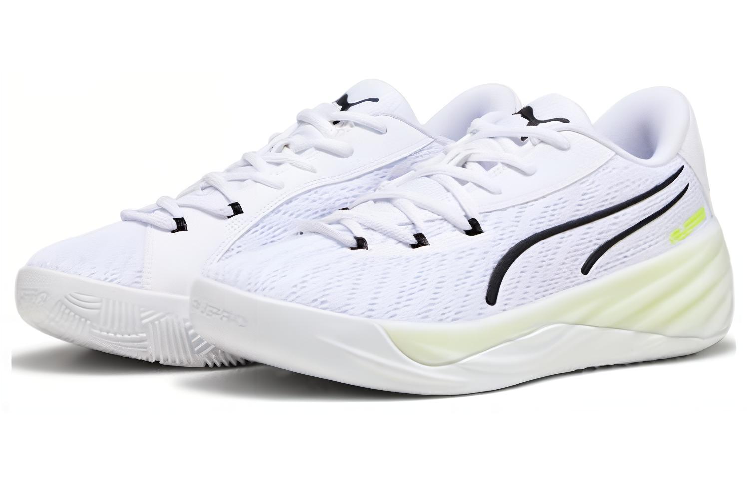 Shop PUMA All-Pro Nitro 運動舒適 防滑耐磨 高筒 籃球鞋 男款 白色