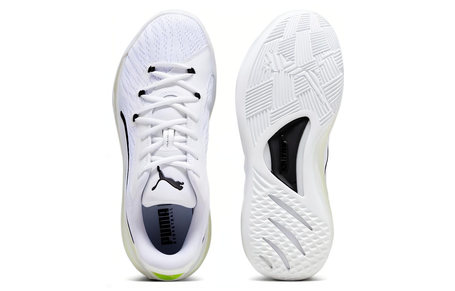 Shop PUMA All-Pro Nitro 運動舒適 防滑耐磨 高筒 籃球鞋 男款 白色