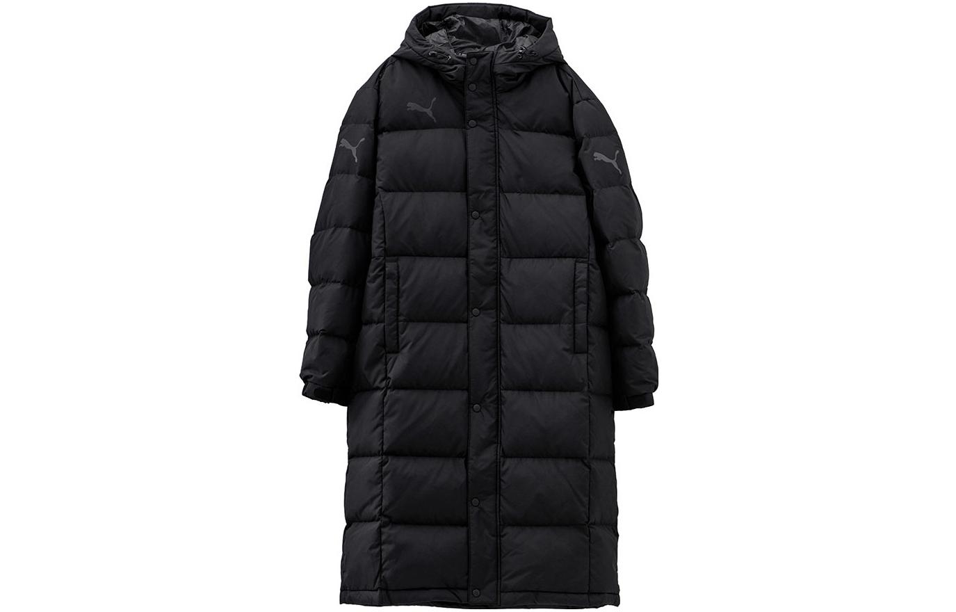 PUMA Alphabet Print Long Down Jacket Winter Unisex Black 932547-01