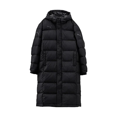 PUMA Alphabet Print Long Down Jacket Winter Unisex Black 932547-01
