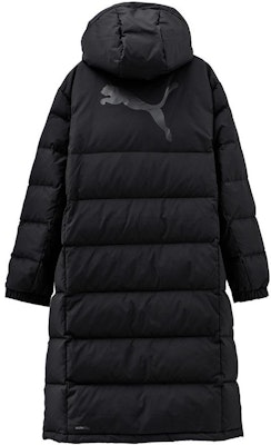 PUMA Alphabet Print Long Down Jacket Winter Unisex Black 932547-01 Lookbook PUMA Alphabet Print Long Down Jacket Winter Unisex Black 932547-01