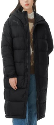 PUMA Alphabet Print Long Down Jacket Winter Unisex Black 932547-01 Shop PUMA Alphabet Print Long Down Jacket Winter Unisex Black 932547-01
