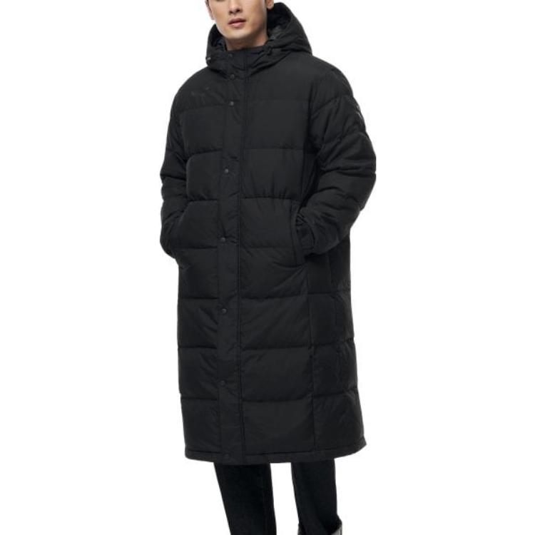 Sizing PUMA Alphabet Print Long Down Jacket Winter Unisex Black 932547-01