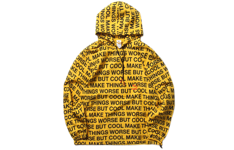 Puma Alphabet Print Woven Jacket Yellow (Unisex) 59666002