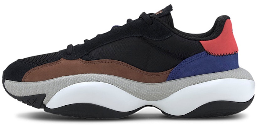 Puma Alteration Premium Leather 'Black Blue Red' 371597-01 Buy Puma Alteration Premium Leather 'Black Blue Red' 371597-01