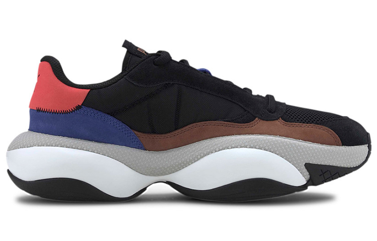 Order Puma Alteration Kulit Premium 'Hitam Biru Merah' 371597-01