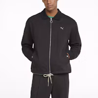 Shop PUMA AMI Paris Collab Heart Logo Knitted Zip-Up Jacket Shirt Black Men’s. 534066-01