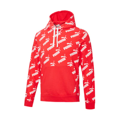Puma Amplified Logo Red Hoodie Pullover Casual Sportswear 582795-11
