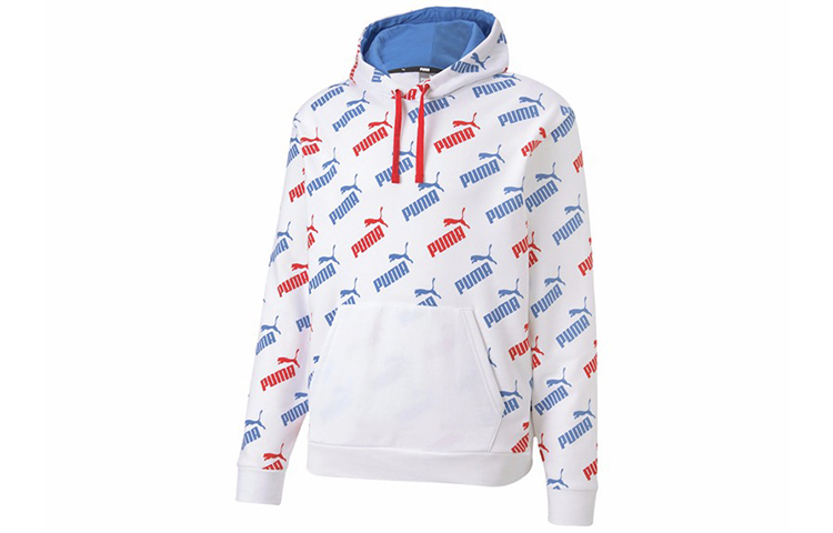 Puma Amplified Logo White Pullover Hoodie Casual Sportswear 582795-62