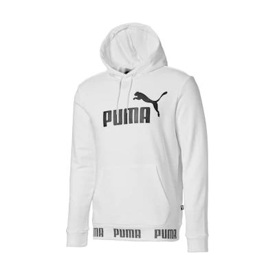 Puma Amplified Retro Logo Hoodie White Casual Long-Sleeve Pullover 844793-02