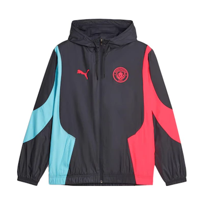 Puma Anthem Manchester City Black Prematch Training Hoodie Jacket 772846-14