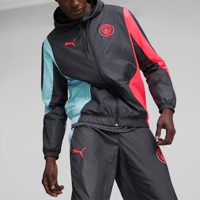 Puma Anthem 曼城黑色賽前訓練連帽外套 772846-14 Shop Puma Anthem 曼城黑色賽前訓練連帽外套 772846-14