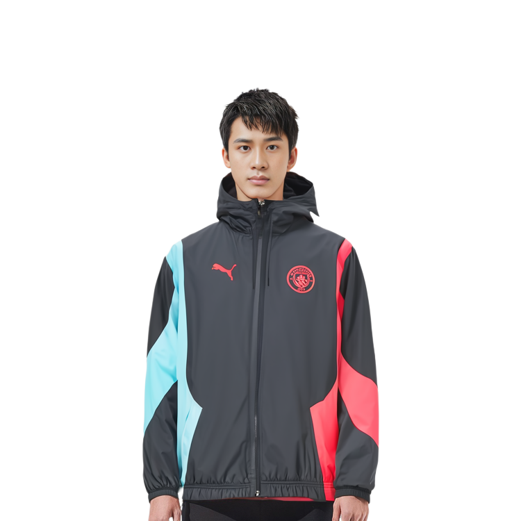 Details for Puma Anthem 曼城黑色賽前訓練連帽外套 772846-14
