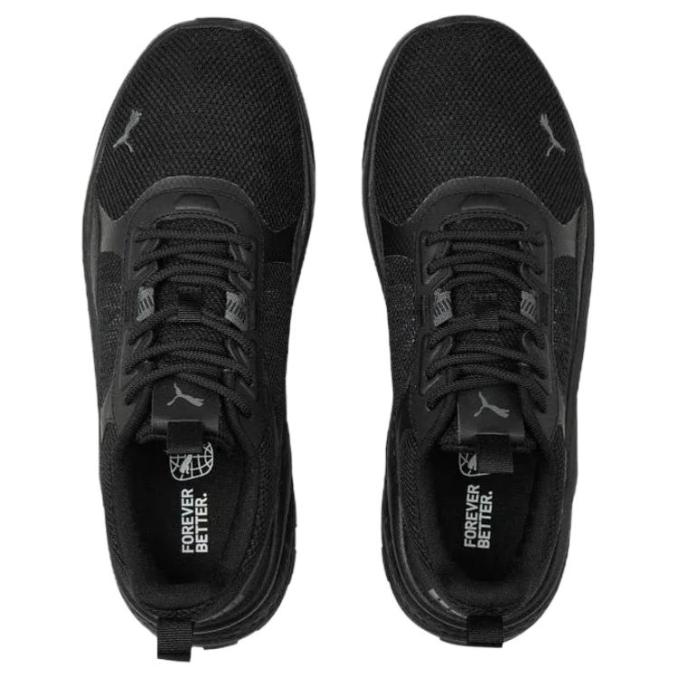 Shop PUMA 舒適百搭 減震耐磨 跑步鞋 男女同款 黑色