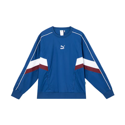 Puma Archive Pack Colorblock Logo Embroidered Sweatshirt Unisex Blue 622781-67