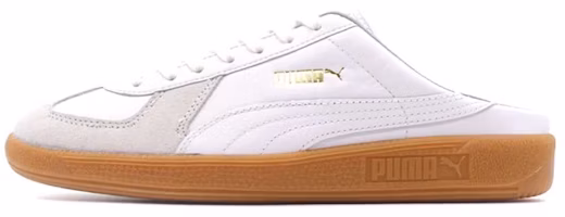 Puma Army Trainer Mule Puma 'White/Gray Violet/Gum' 387824-01 Puma Army Trainer Mule Puma 'White/Gray Violet/Gum' 387824-01