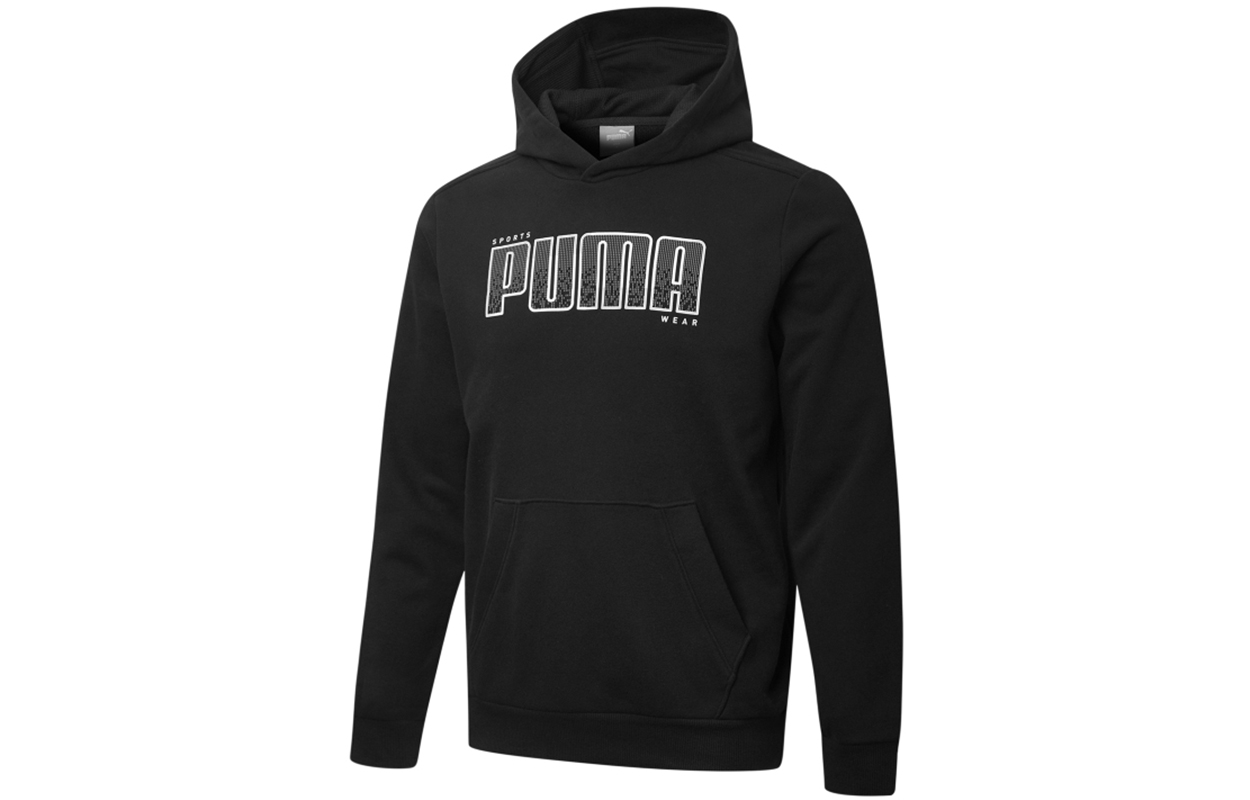 Puma Athletics Logo Retro Knit Hoodie Black 855987-01