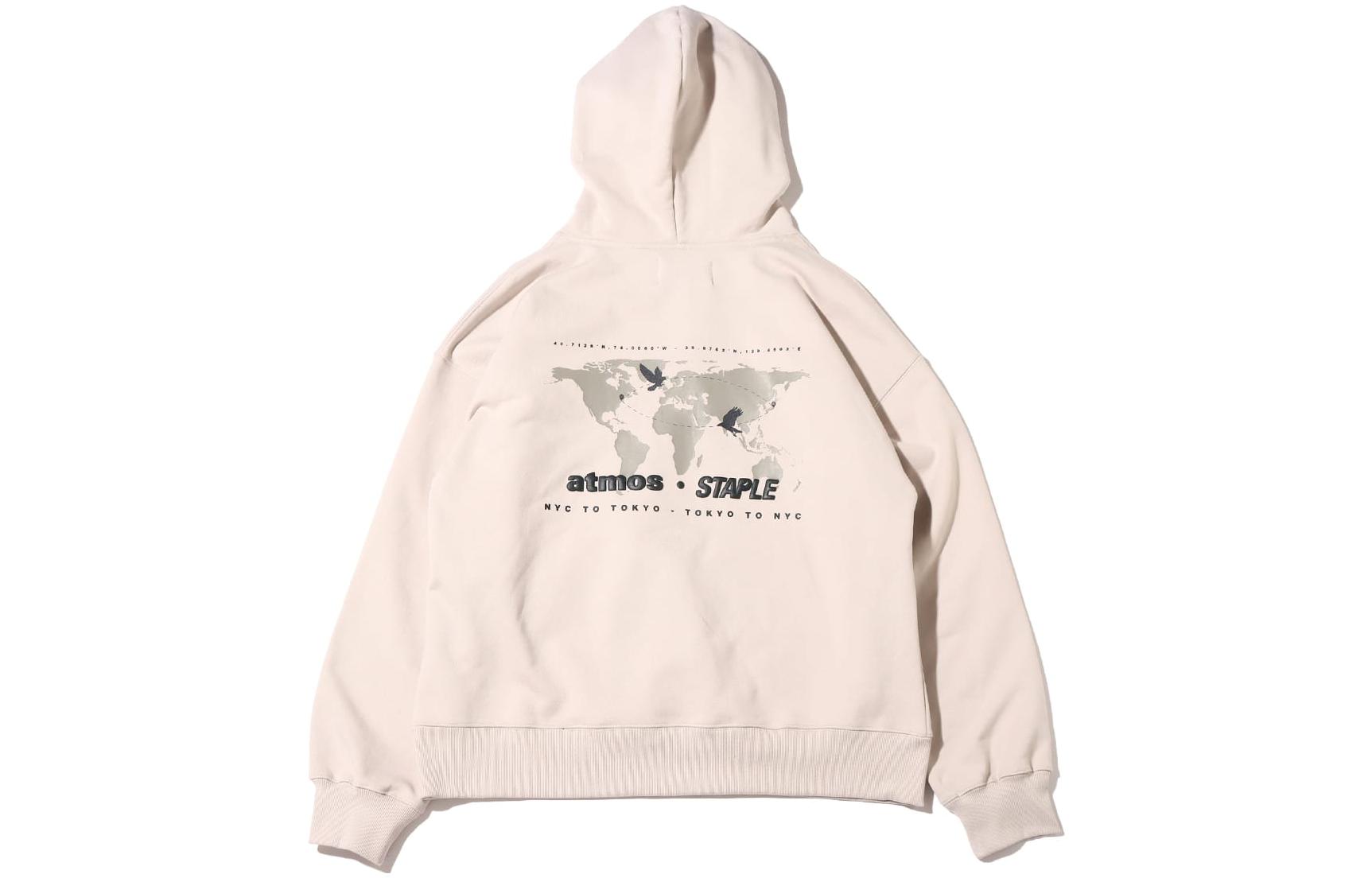 Puma Atmos Staple Atmos Map Print Hoodie Unisex Off-White Color 22AW-SW-0053-BG