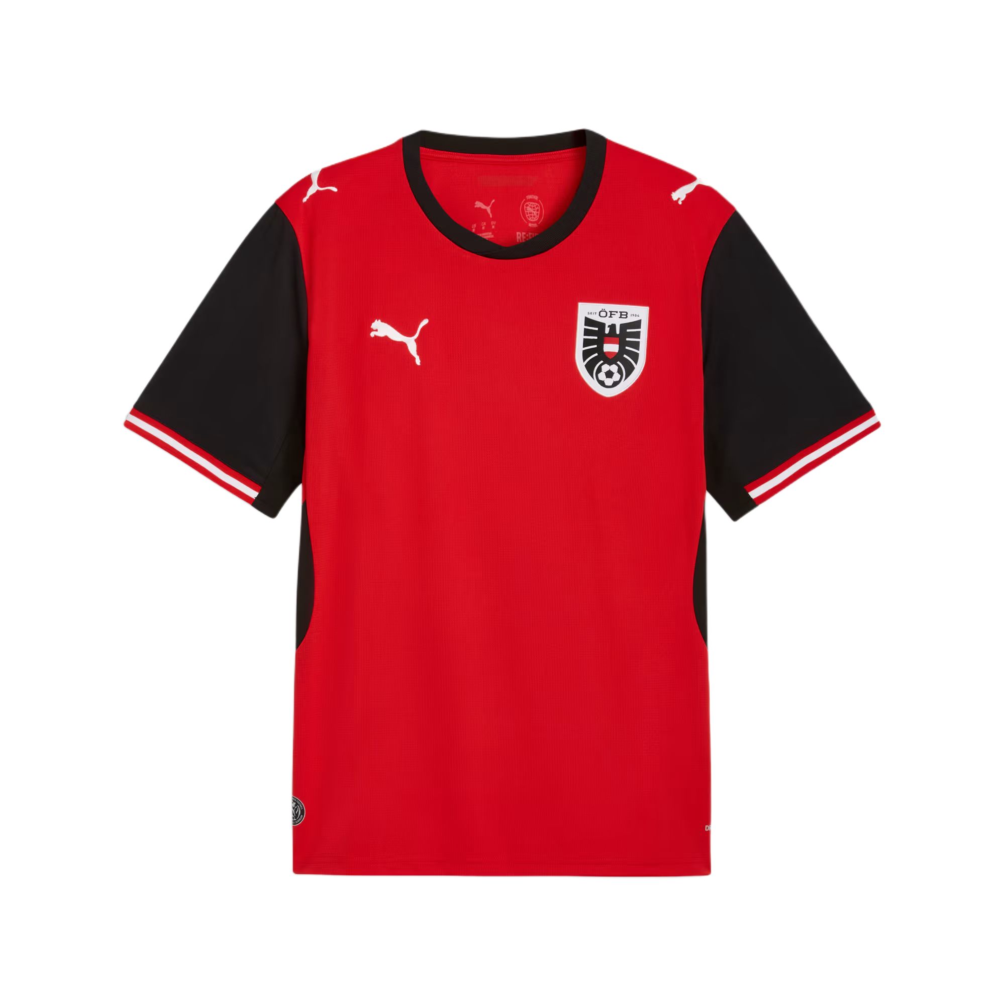Puma Austria Home Soccer Jersey - Lightweight Sweat-Wicking Fan Edition. 783200-01