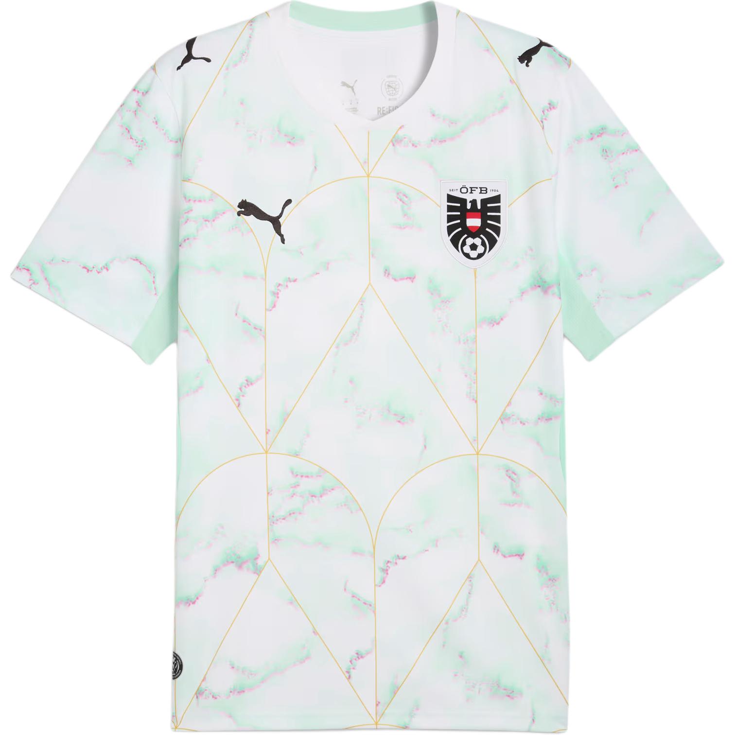 Puma Austria National Team Away Fan Jersey Moisture-Wicking Football Shirt 783207-02