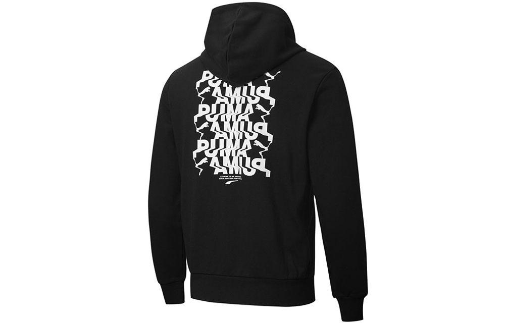 Puma Avenir Letter Print Pullover Hoodie Men’s Black 530020-01