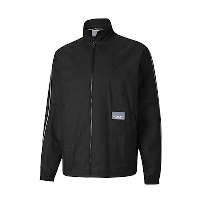 Puma Avenir Retro Track Jacket Black Breathable Striped Casual Outerwear 599338-01