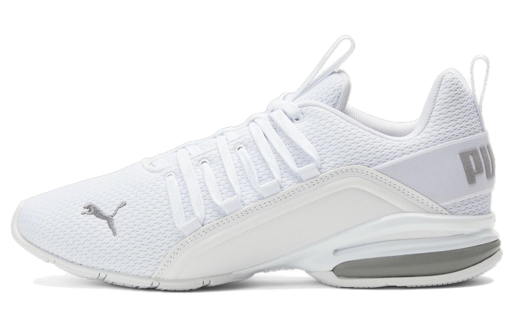 Puma Axelion White Lightweight Running Shoes with Textile & Synthetic Leather. 377911-06