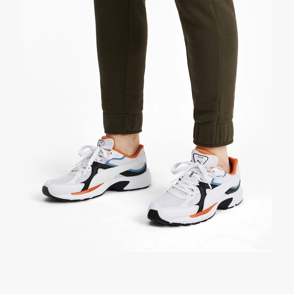 Details for Puma Axis Plus 90s ''Blanc Noir Bleu Orange'' 370287-14